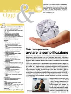 Featured image for “Pubblicato il numero di agosto/settembre di Artigianato & PMI Oggi”