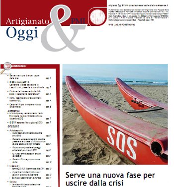 Featured image for “Artigianato&PMI Oggi, pubblicato il numero di luglio/agosto”