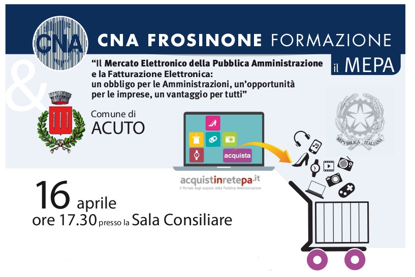 Featured image for “Seminario gratuito “MEPA e obbligo Fattura Elettronica” – 16 aprile Comune di Acuto”