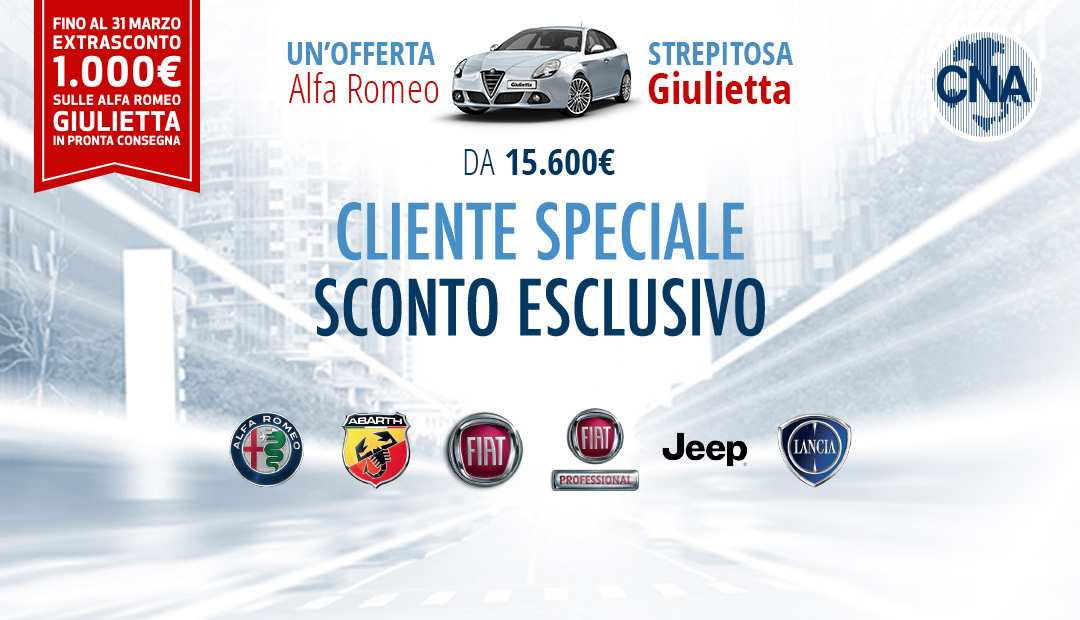 Featured image for “ServiziPiù. Alfa Romeo – Giulietta, da 15.600 euro per gli associati CNA”