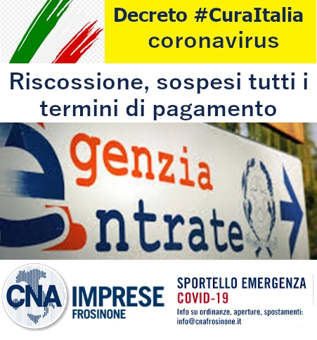 Featured image for “Agenzia delle Entrate – Riscossione, sospesi tutti i termini di pagamento”