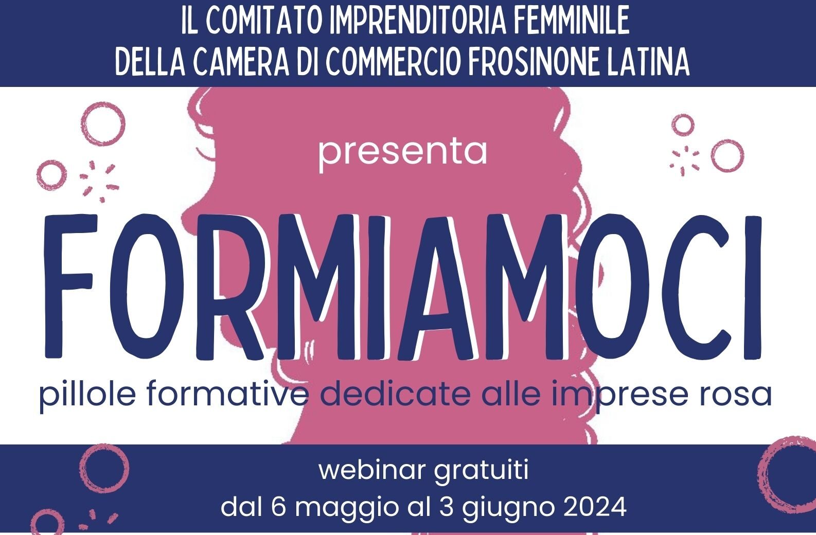 Featured image for ““Formiamoci” – ciclo di webinar gratuiti per le imprese femminili della Camera di Commercio Frosinone Latina”
